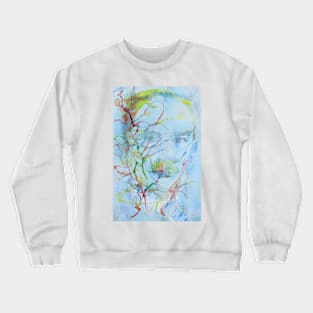 THOMAS MANN watercolor and acrylic portrait Crewneck Sweatshirt